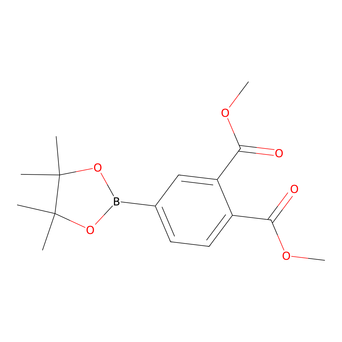 1,2-Dimethyl 4-(tetramethyl-1,3,2-dioxaborolan-2-yl)phthalate molecular structure, CAS 2157414-14-5