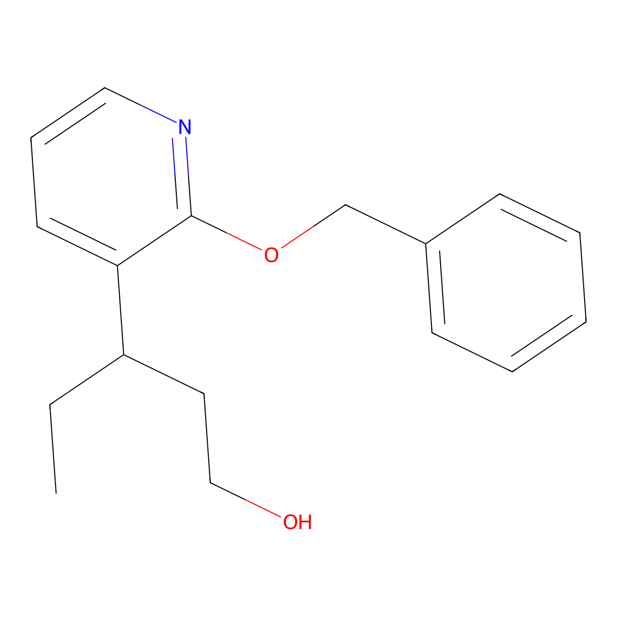 3-[2-(Benzyloxy)pyridin-3-yl]pentan-1-ol molecular structure, CAS 2157442-73-2