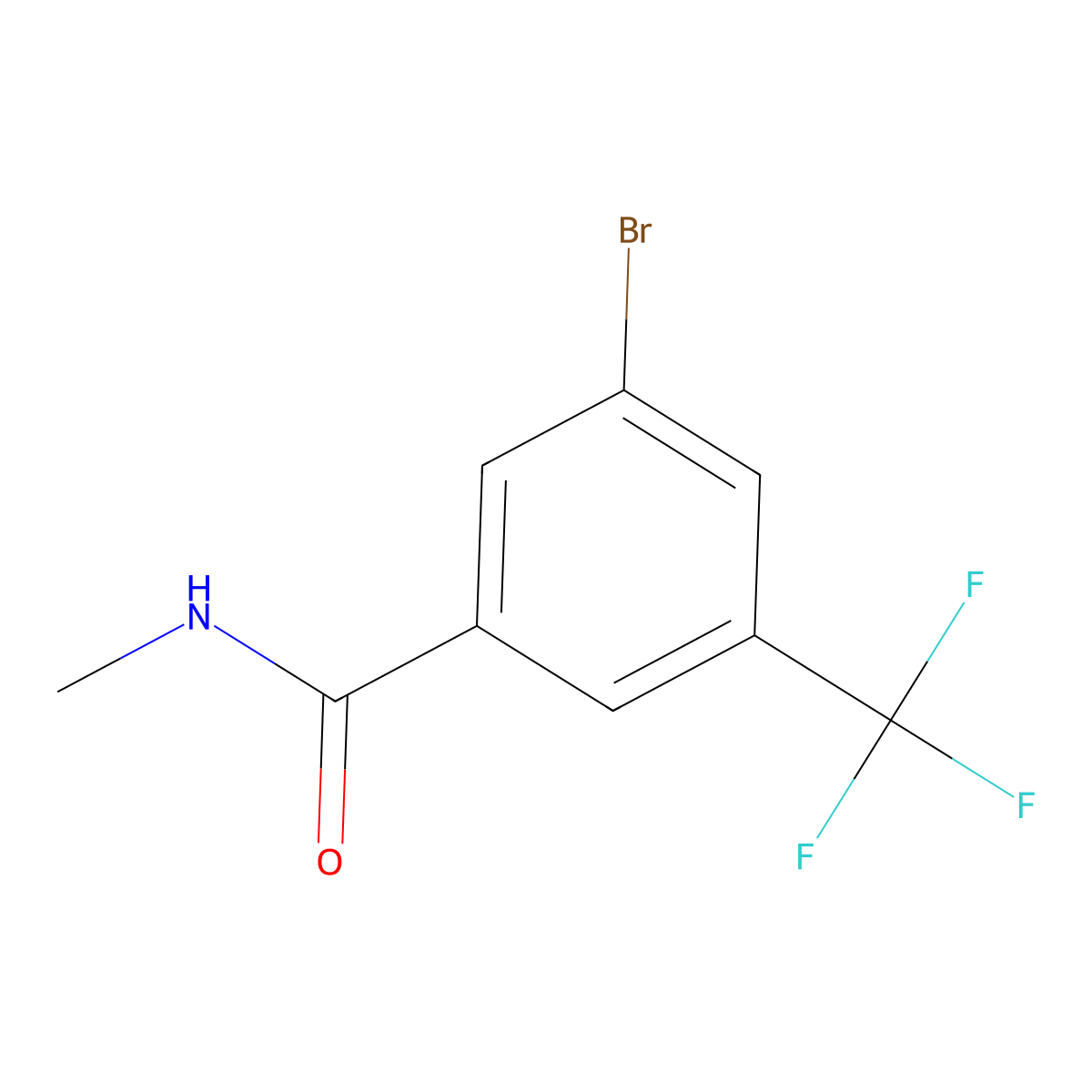 3-Bromo-N-methyl-5-(trifluoromethyl)benzamide molecular structure, CAS 2157442-78-7