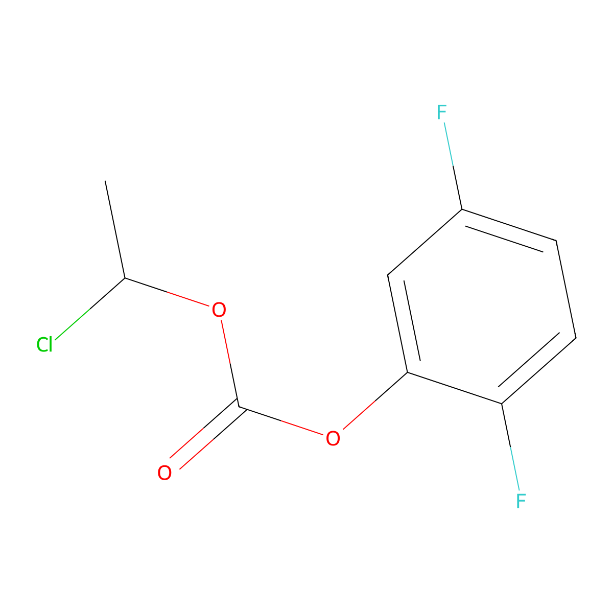 1-Chloroethyl (2,5-difluorophenyl) carbonate molecular structure, CAS 2157442-79-8