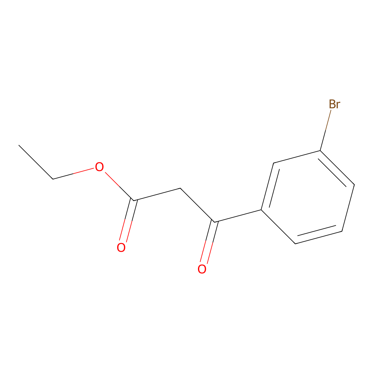 Benzenepropanoic acid, 3-bromo-3-oxo-, ethyl ester molecular structure, CAS 21575-91-7