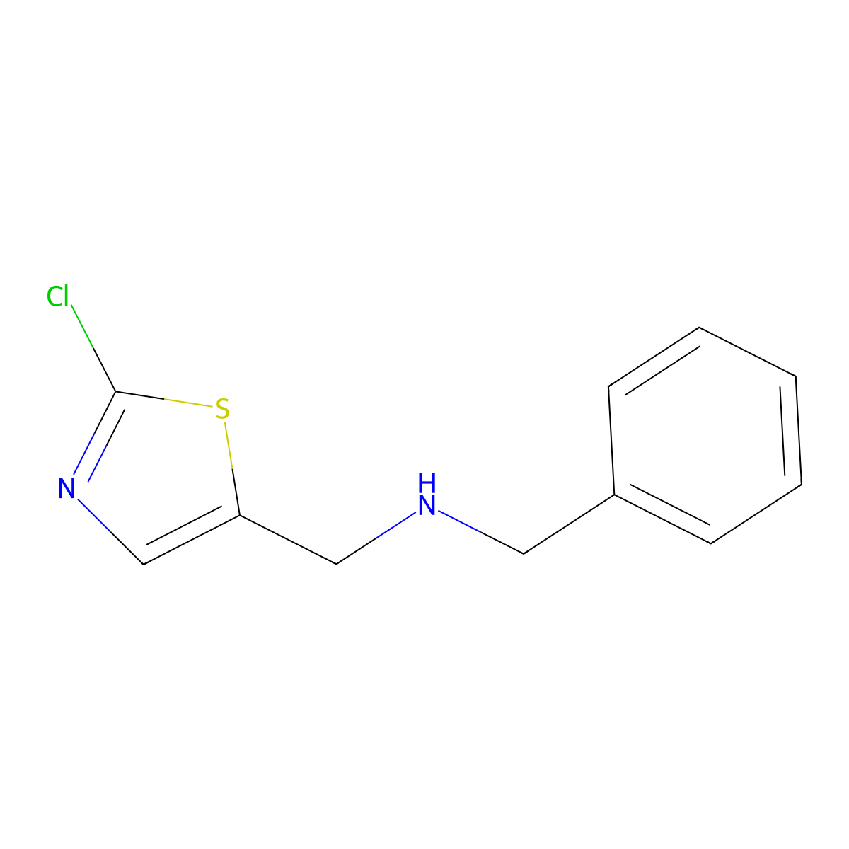 N-BenZyl-N-[(2-chloro-1,3-thiaZol-5-yl)methyl]amine molecular structure, CAS 2157533-73-6