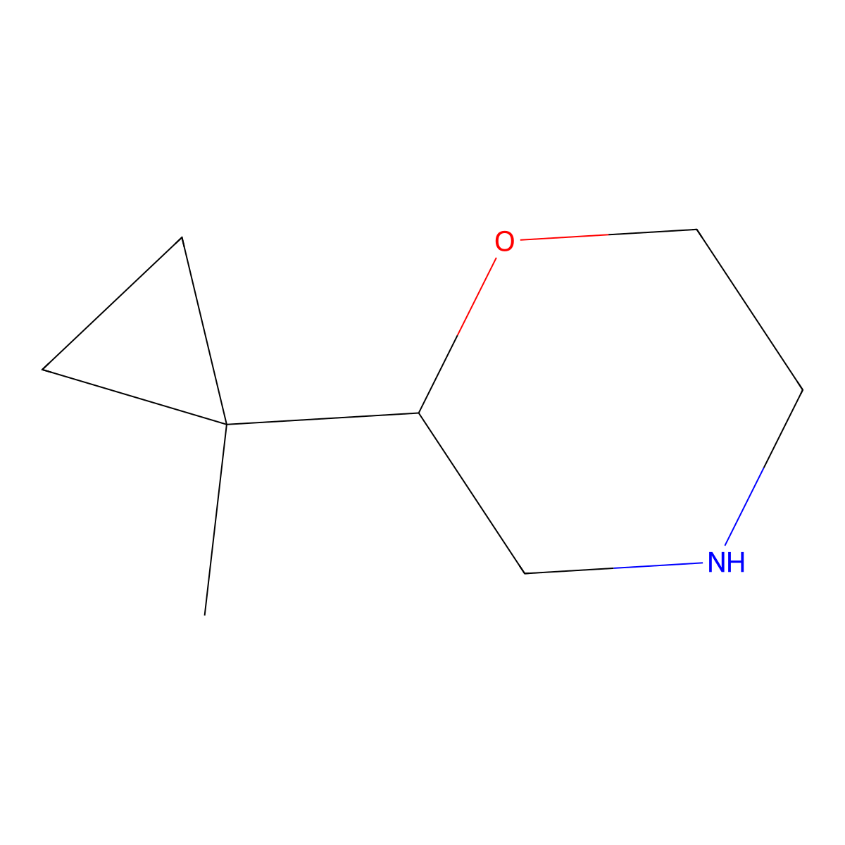 2-(1-Methylcyclopropyl)morpholine molecular structure, CAS 2157573-02-7