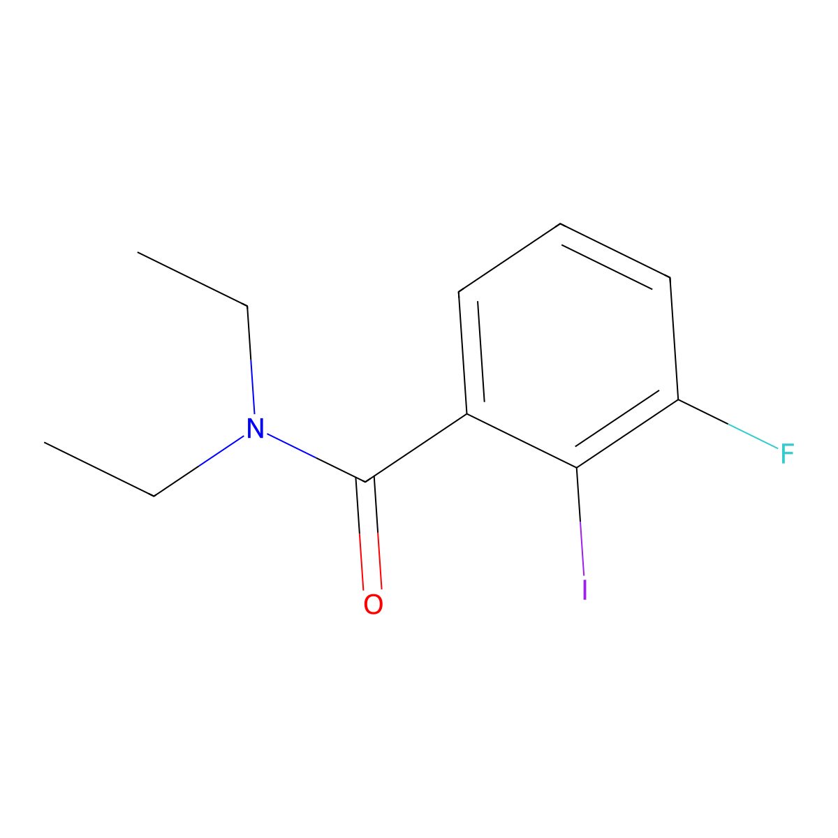 N,N-diethyl-3-fluoro-2-iodobenzamide molecular structure, CAS 2157578-75-9