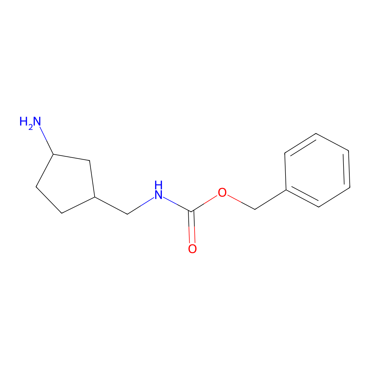 Benzyl ((3-aminocyclopentyl)methyl)carbamate molecular structure, CAS 2157656-03-4