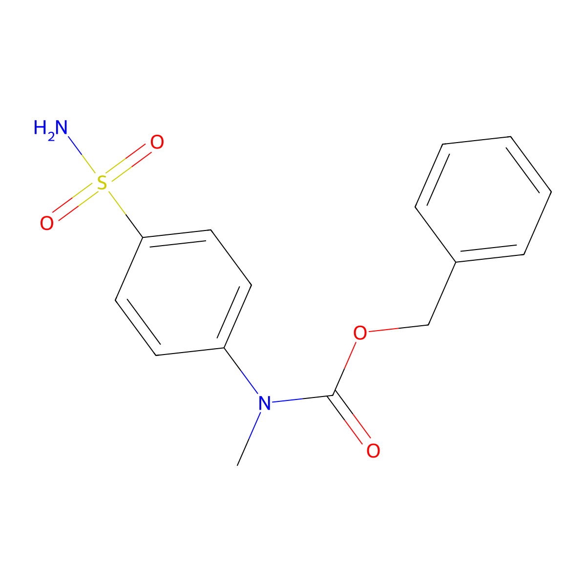benzyl N-methyl-N-(4-sulfamoylphenyl)carbamate molecular structure, CAS 2157690-39-4