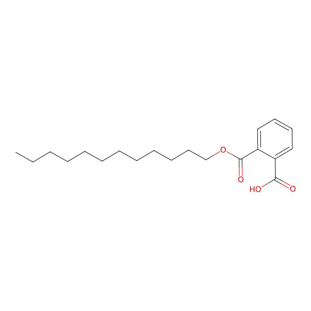 Dodecyl phthalate molecular structure, CAS 21577-80-0