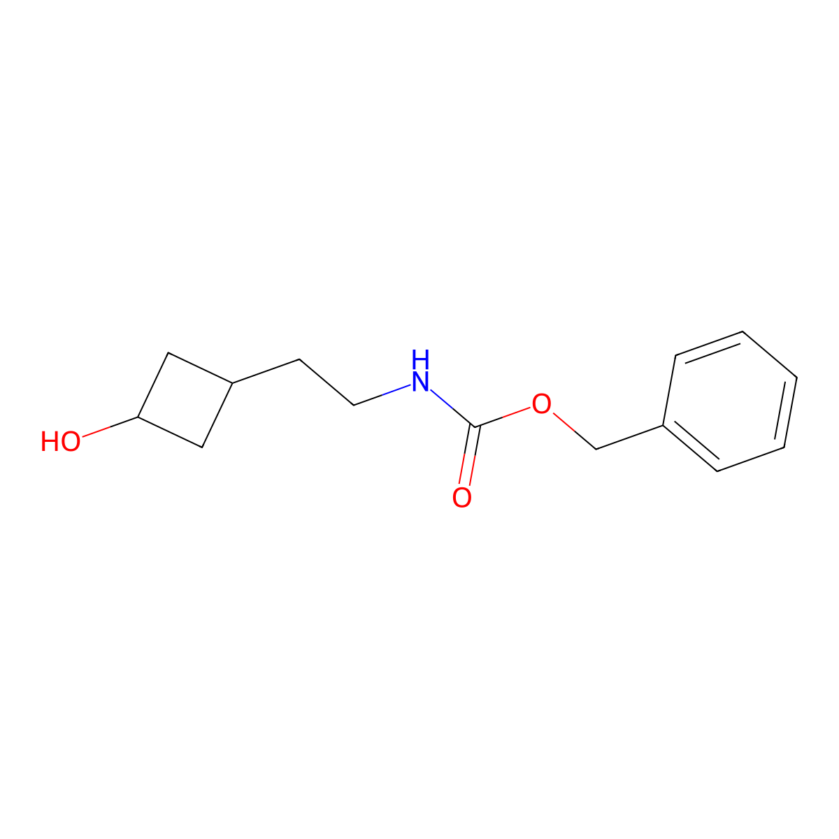 benzyl N-[2-(3-hydroxycyclobutyl)ethyl]carbamate molecular structure, CAS 2157732-38-0