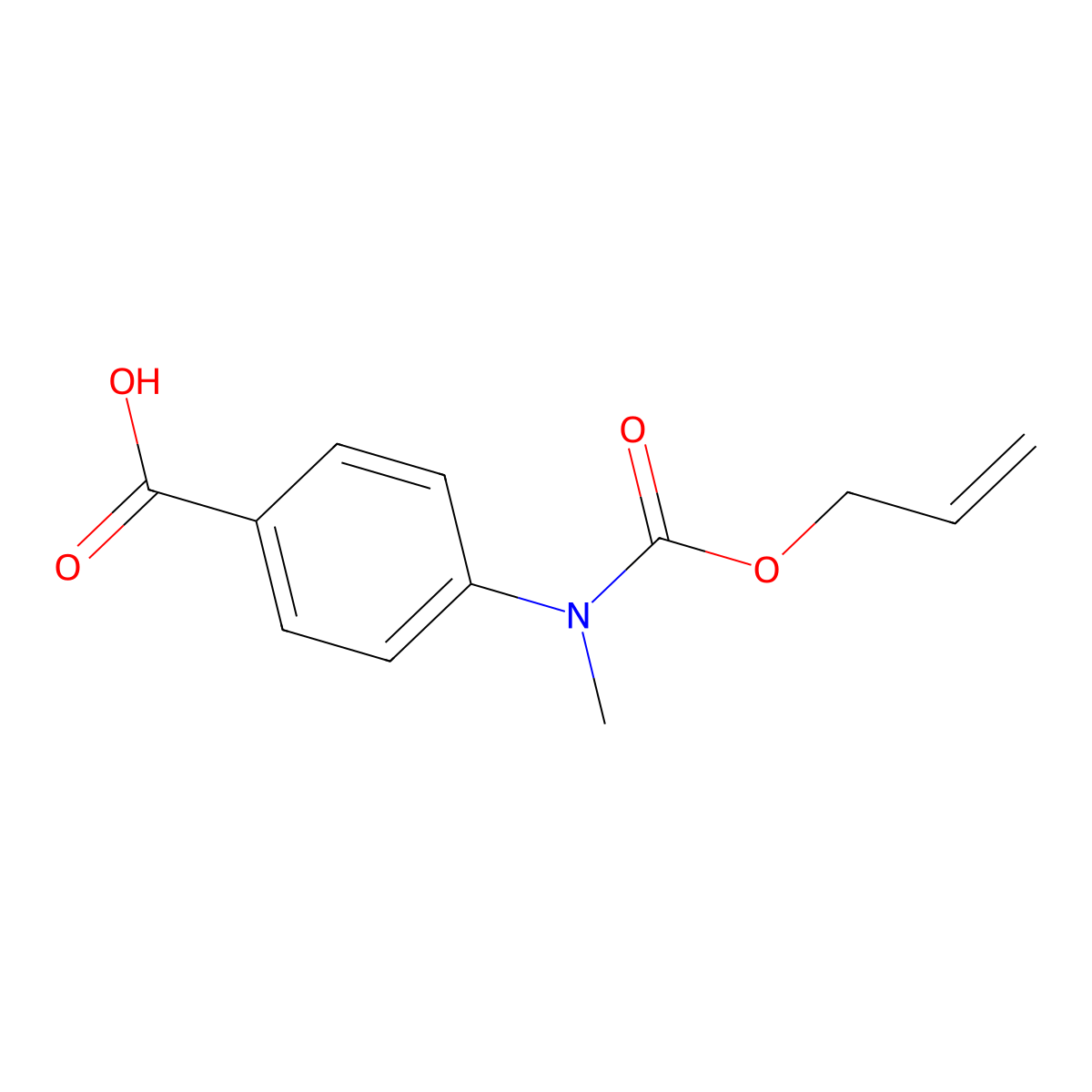 4-{Methyl[(prop-2-en-1-yloxy)carbonyl]amino}benzoic acid molecular structure, CAS 2157757-54-3