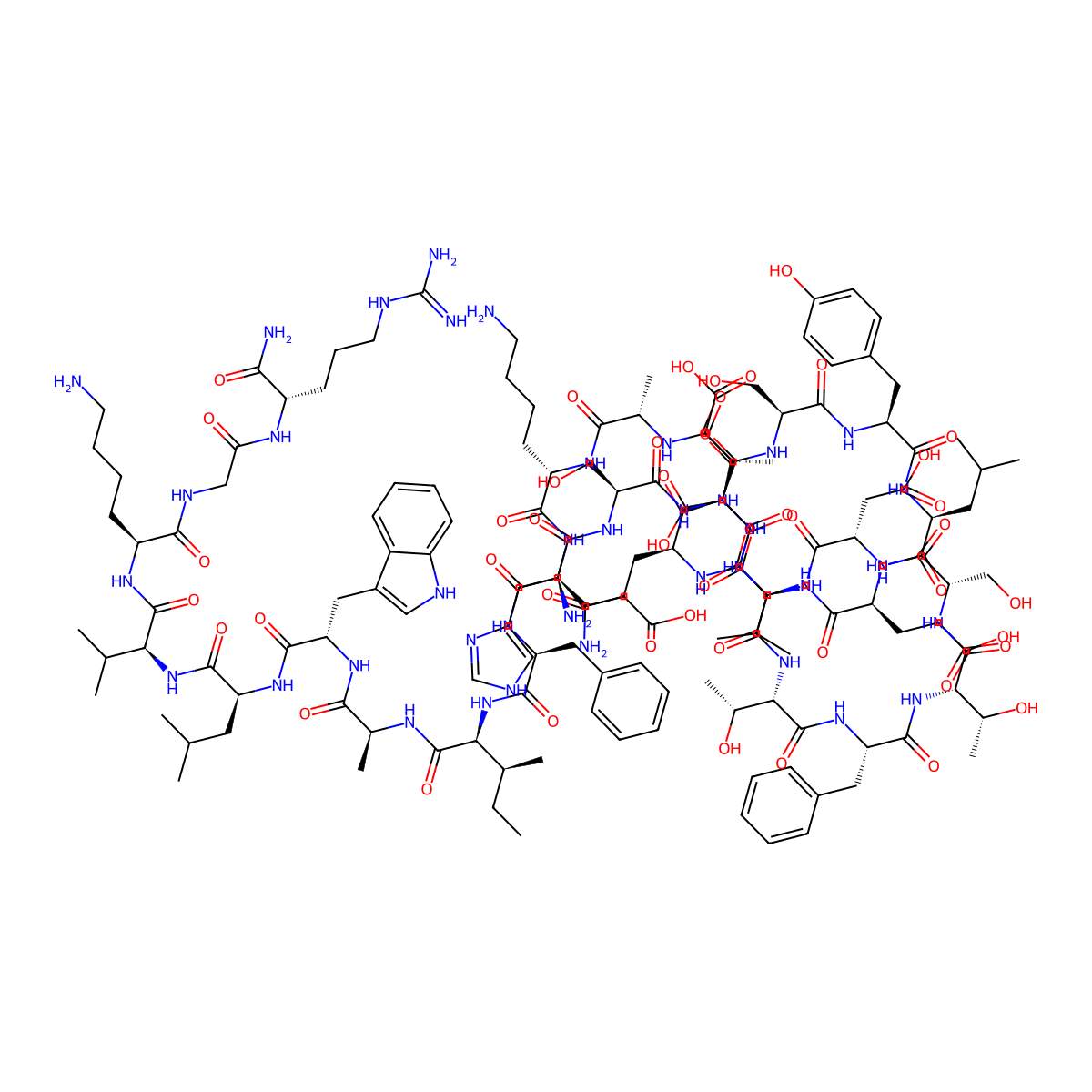 H-His-Ser-Glu-Gly-Thr-Phe-Thr-Ser-Asp-Val-Ser-Ser-Tyr-Leu-Glu-Gly-Gln-Ala-Ala-Lys-Glu-Phe-Ile-Ala-Trp-Leu-Val-Lys-Gly-Arg-NH2 molecular structure, CAS 215777-46-1