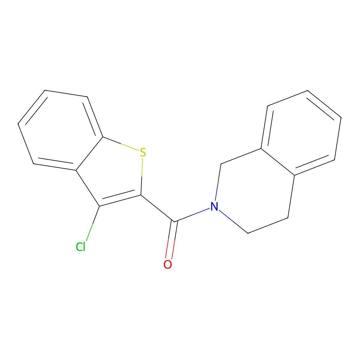 (3-chloro-1-benzothiophen-2-yl)(3,4-dihydroisoquinolin-2(1H)-yl)methanone molecular structure, CAS 215778-03-3