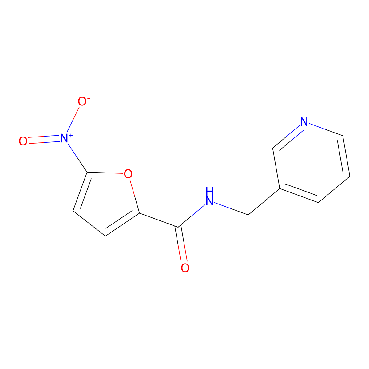 5-nitro-N-(pyridin-3-ylmethyl)furan-2-carboxamide molecular structure, CAS 215778-97-5