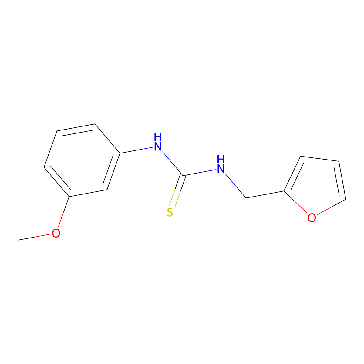 1-(Furan-2-ylmethyl)-3-(3-methoxyphenyl)thiourea molecular structure, CAS 215779-59-2