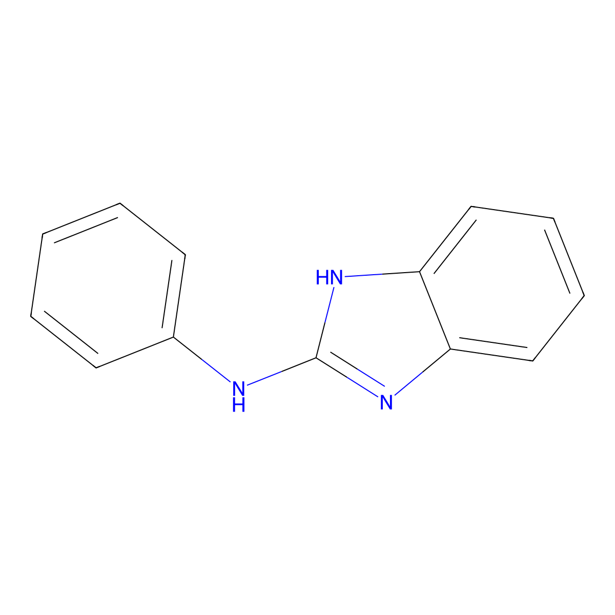 (1H-Benzoimidazol-2-yl)-phenyl-amine molecular structure, CAS 21578-58-5