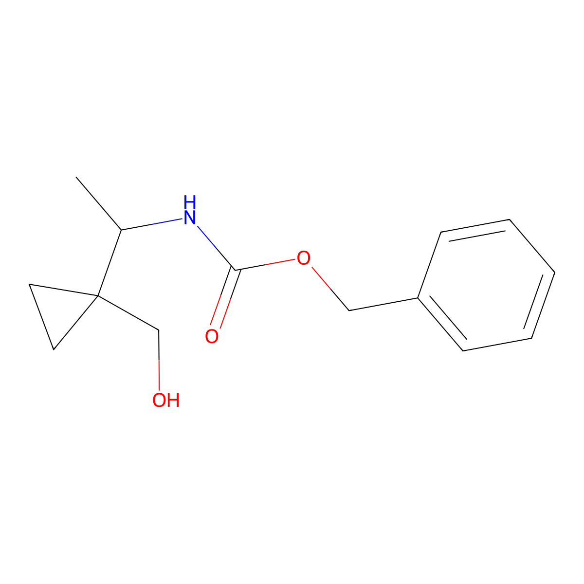benzyl N-{1-[1-(hydroxymethyl)cyclopropyl]ethyl}carbamate molecular structure, CAS 2157835-67-9