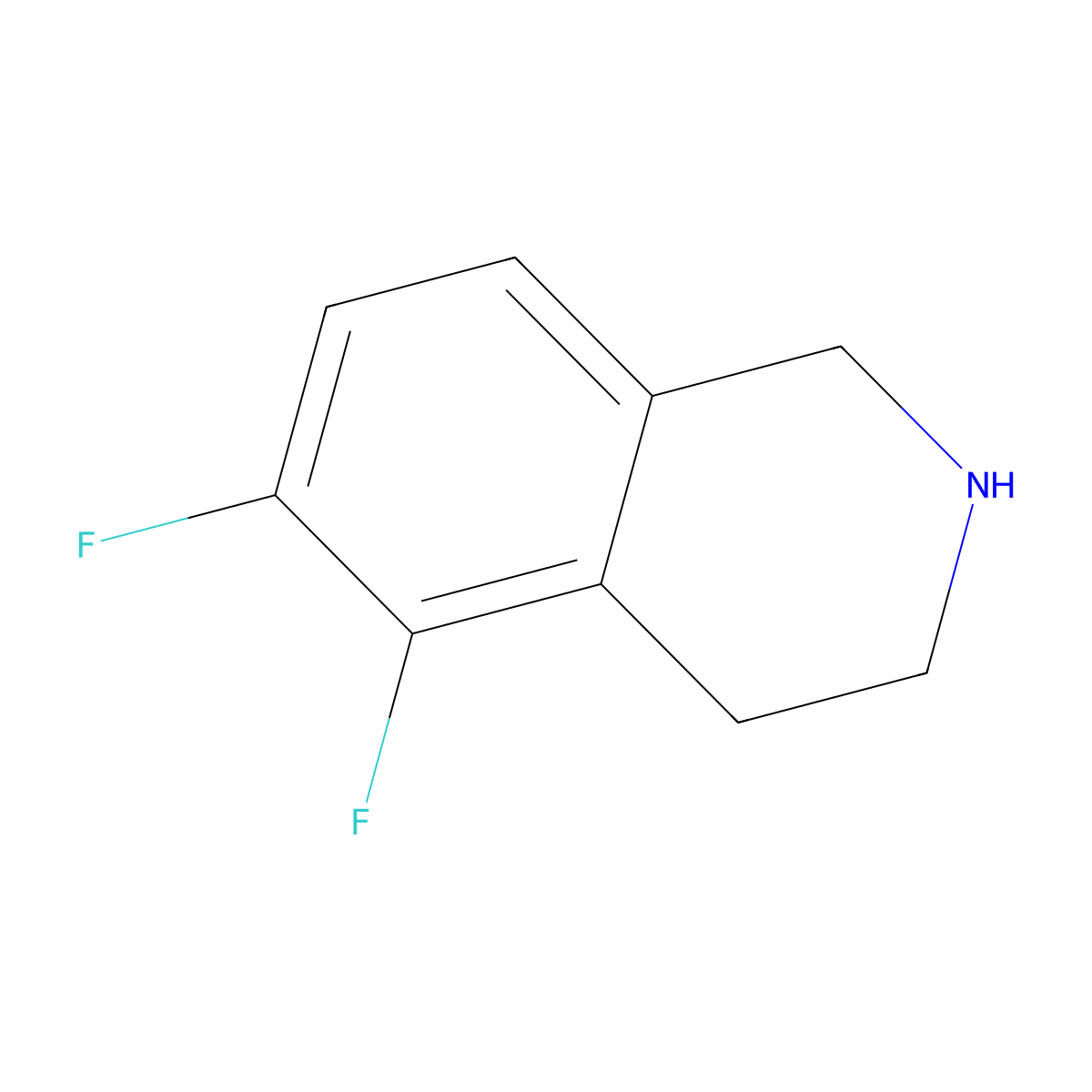 5,6-Difluoro-1,2,3,4-tetrahydroisoquinoline molecular structure, CAS 215788-57-1
