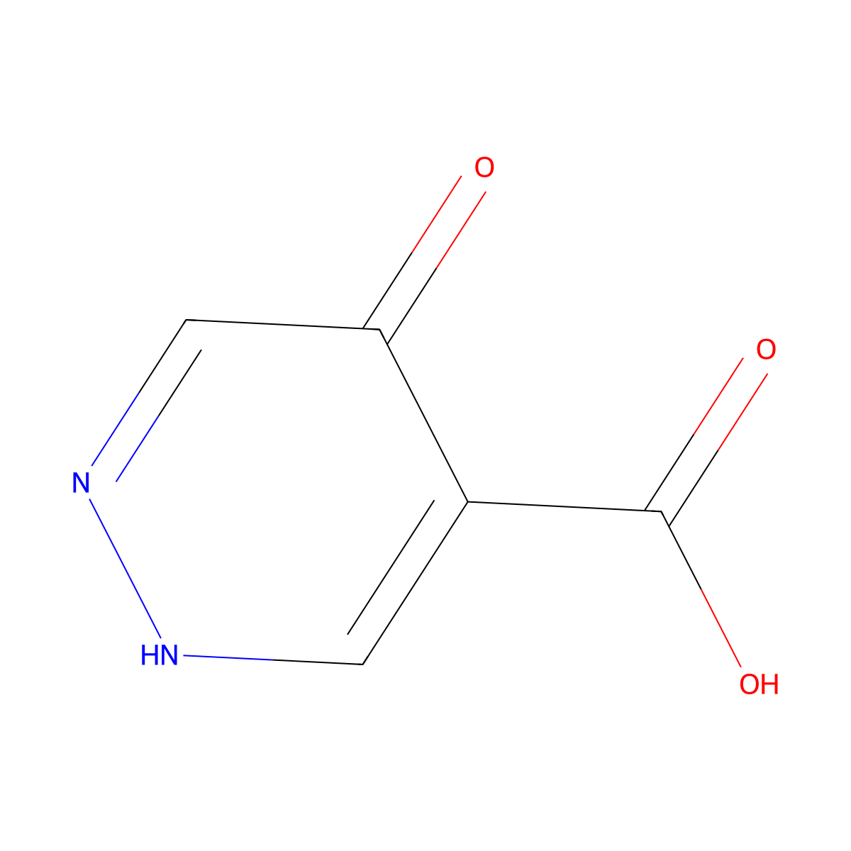 5-Hydroxypyridazine-4-carboxylic acid molecular structure, CAS 21579-35-1