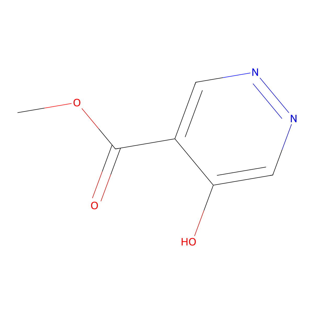 Methyl 5-hydroxy-4-pyridazinecarboxylate molecular structure, CAS 21579-36-2