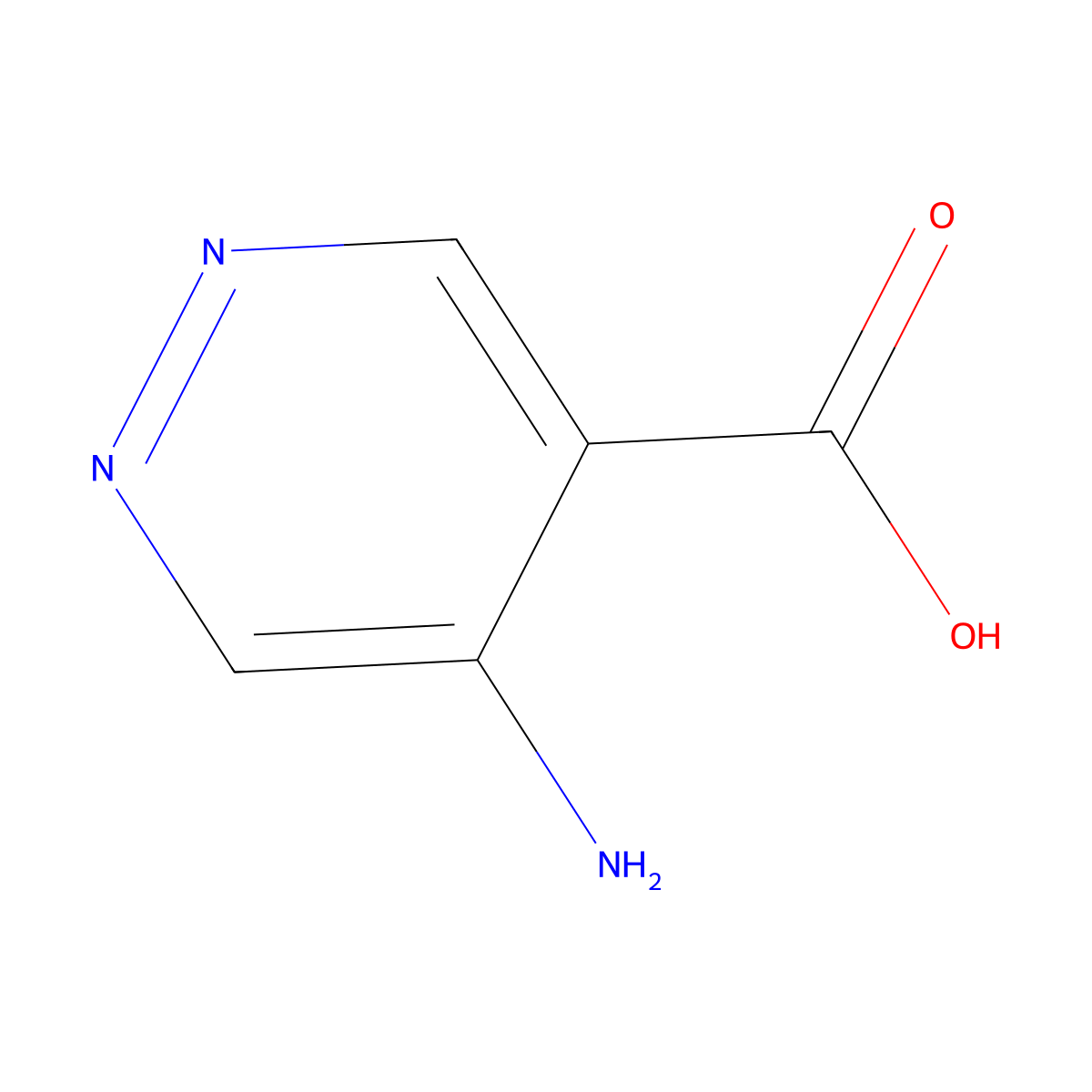 5-Aminopyridazine-4-carboxylic acid molecular structure, CAS 21579-37-3