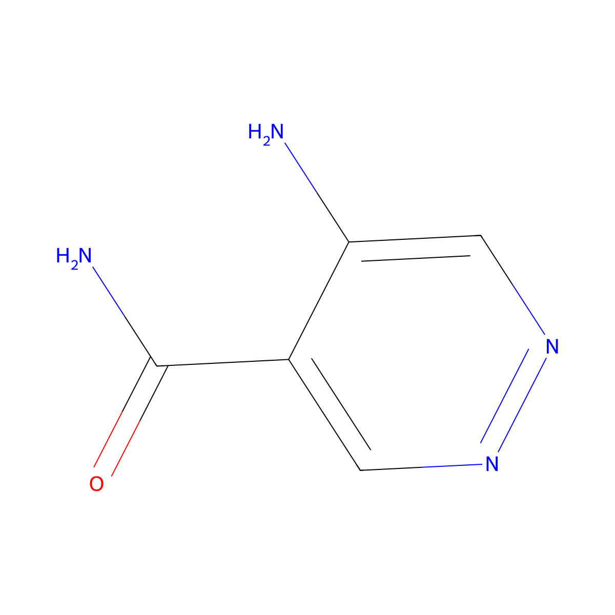 5-Aminopyridazine-4-carboxamide molecular structure, CAS 21579-40-8