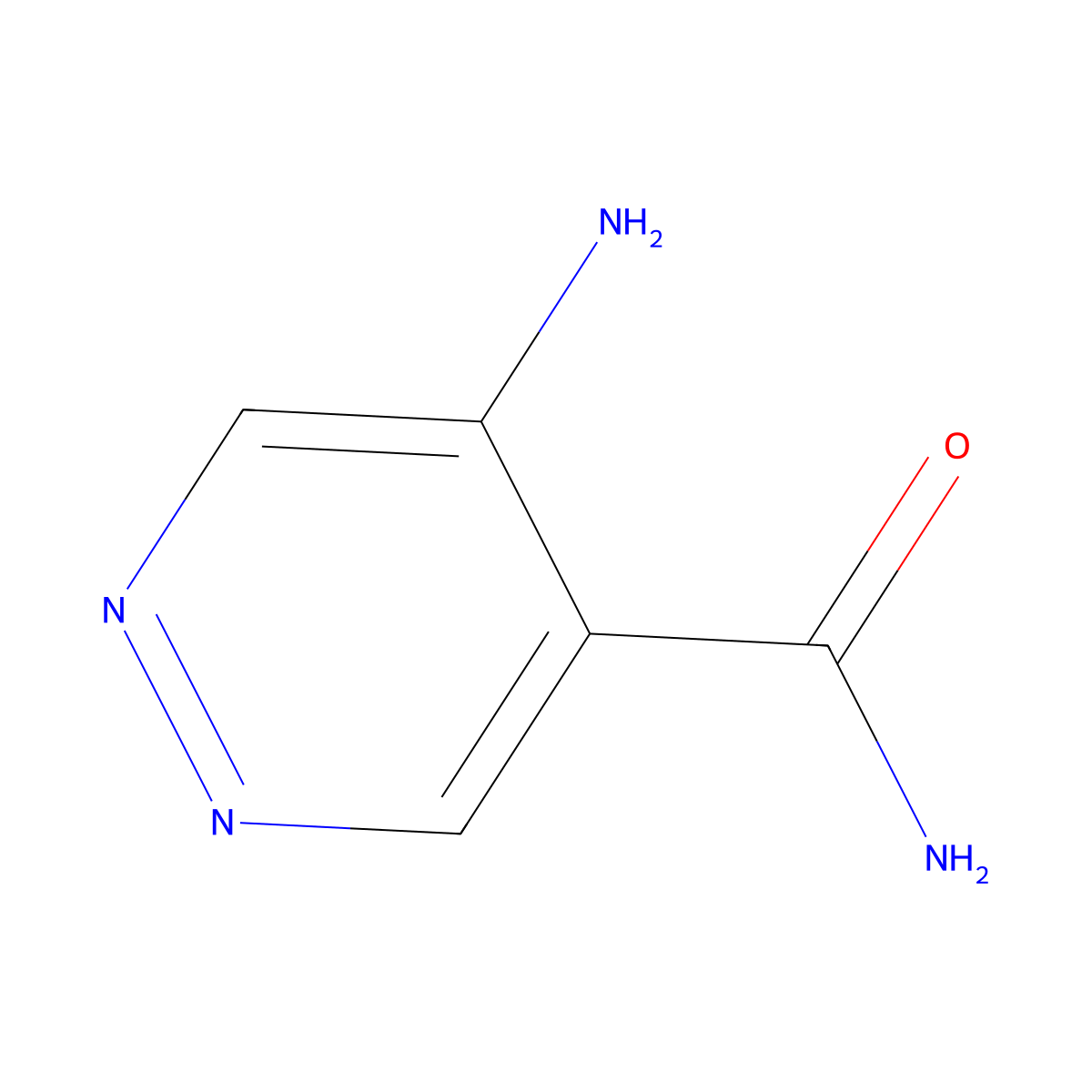 5-Aminopyridazine-4-carboxamide molecular structure, CAS 21579-40-8