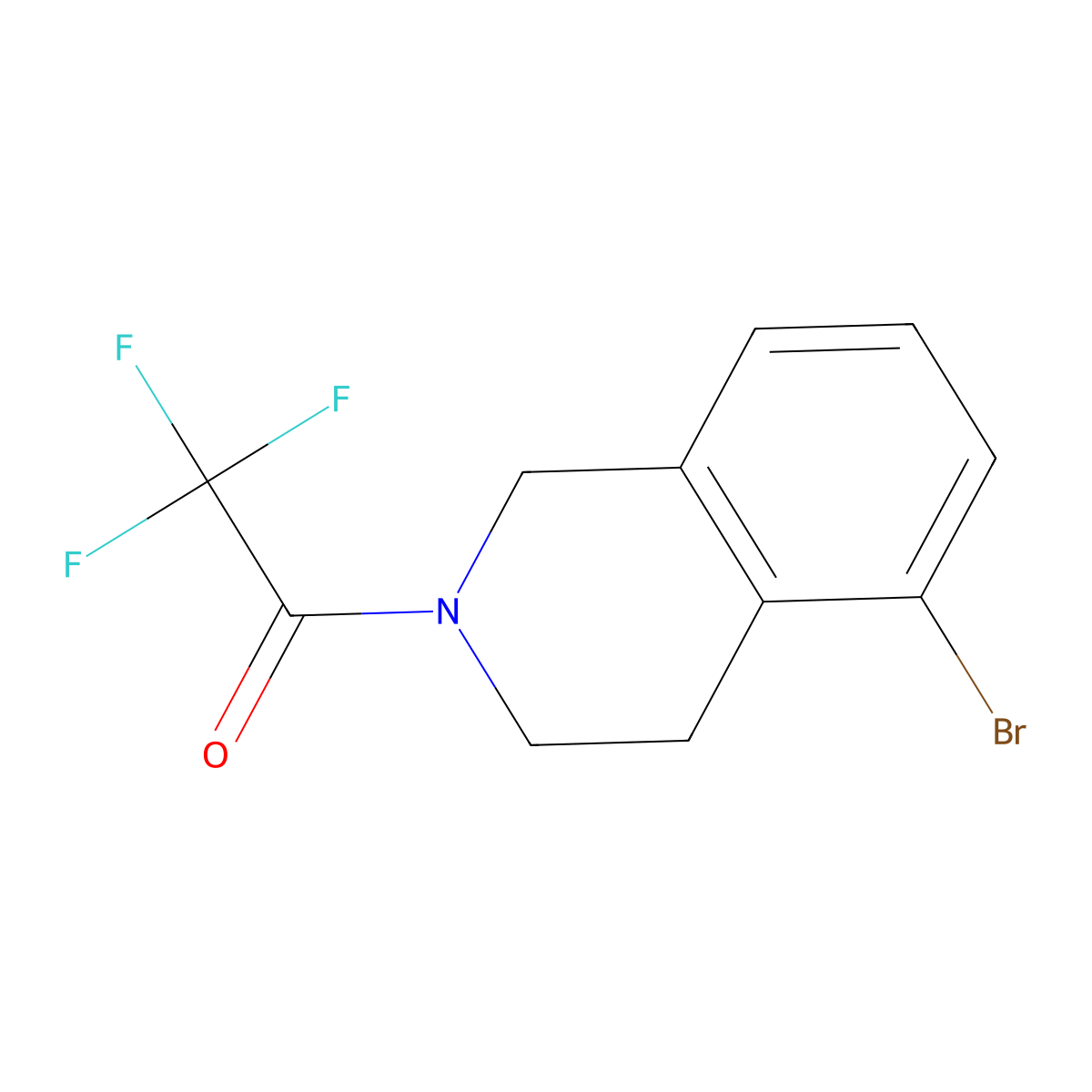 1-(5-bromo-3,4-dihydroisoquinolin-2(1H)-yl)-2,2,2-trifluoroethanone molecular structure, CAS 215794-11-9
