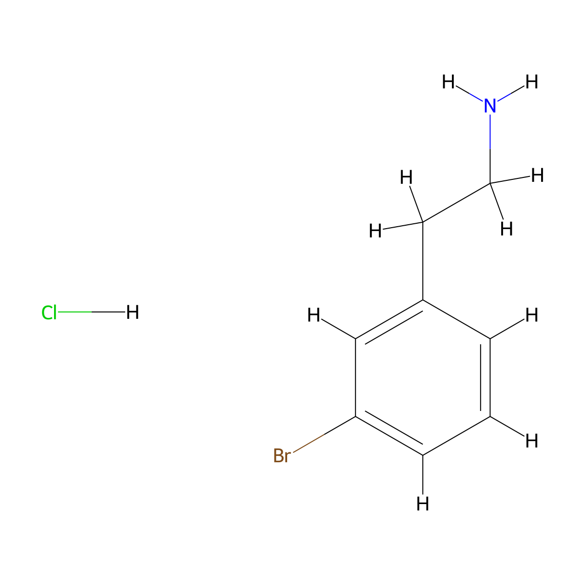 2-(3-Bromophenyl)ethanamine hydrochloride molecular structure, CAS 215797-57-2