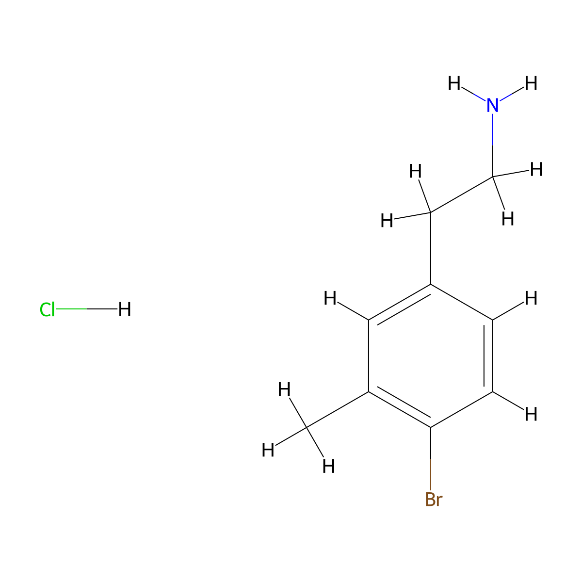 2-(4-Bromo-3-methylphenyl)ethan-1-amine hydrochloride molecular structure, CAS 215797-64-1