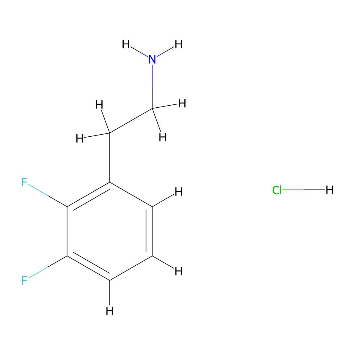 2-(2,3-Difluorophenyl)ethan-1-amine hydrochloride molecular structure, CAS 215797-69-6