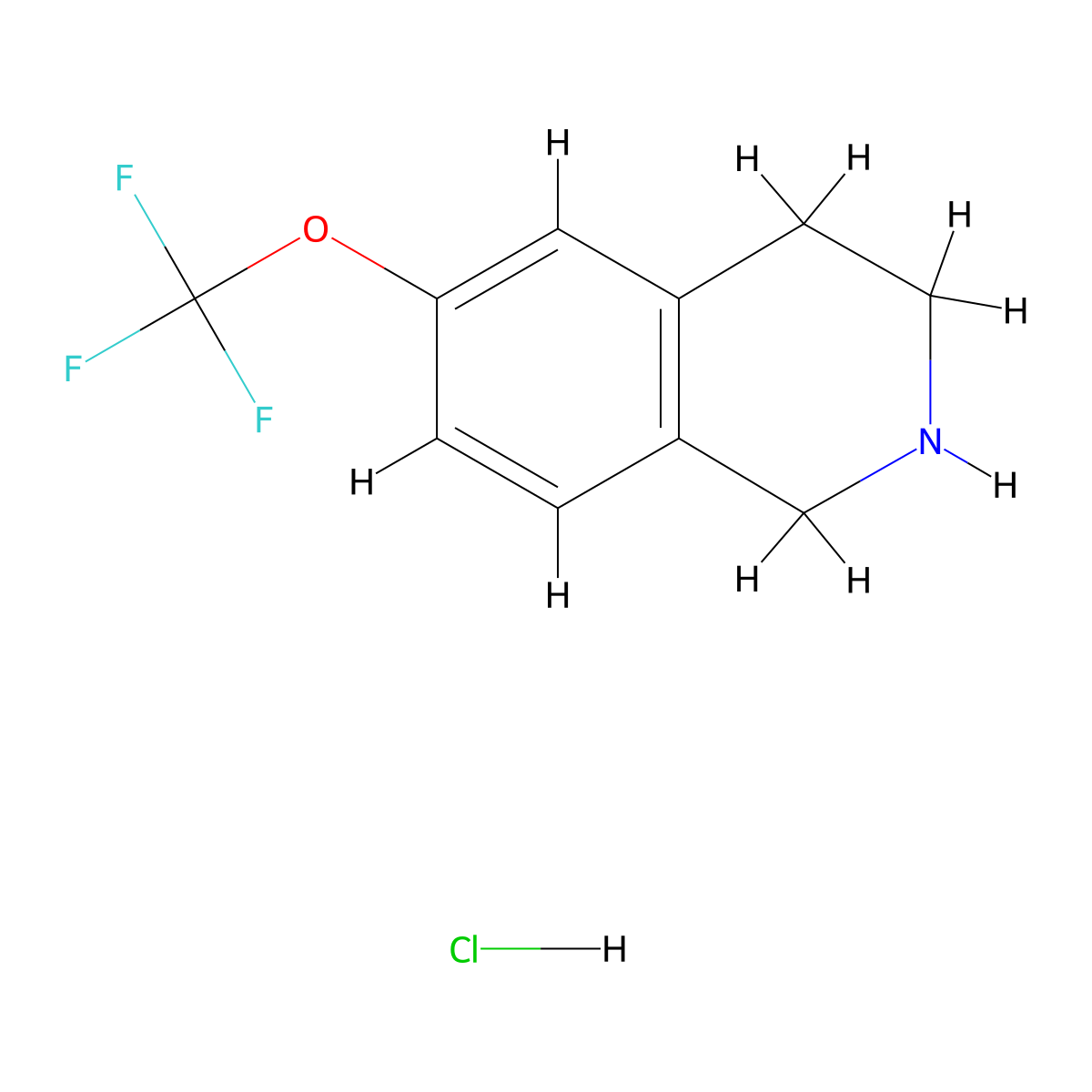 6-(Trifluoromethoxy)-1,2,3,4-tetrahydroisoquinoline hydrochloride molecular structure, CAS 215798-02-0