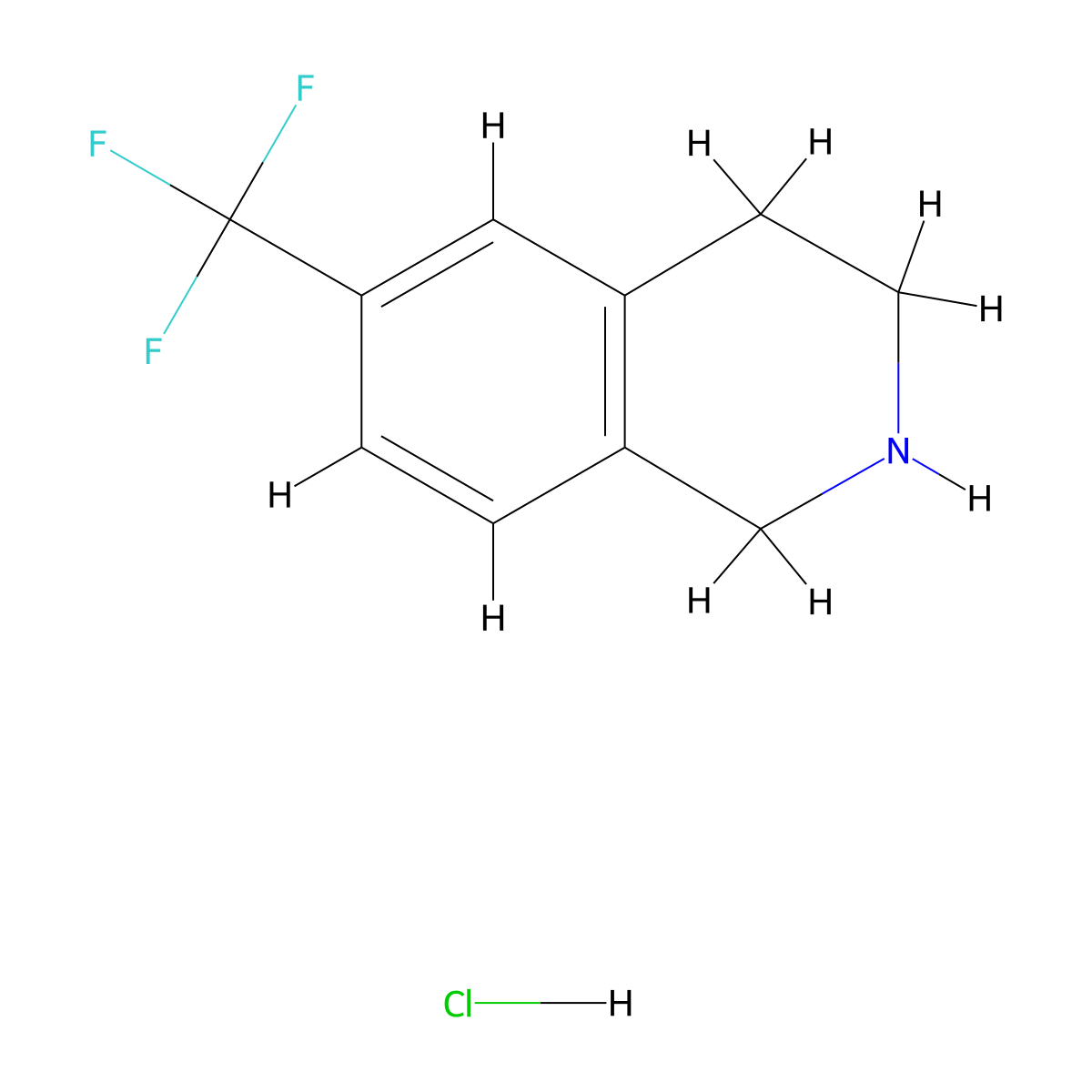 6-(Trifluoromethyl)-1,2,3,4-tetrahydroisoquinoline hydrochloride molecular structure, CAS 215798-14-4