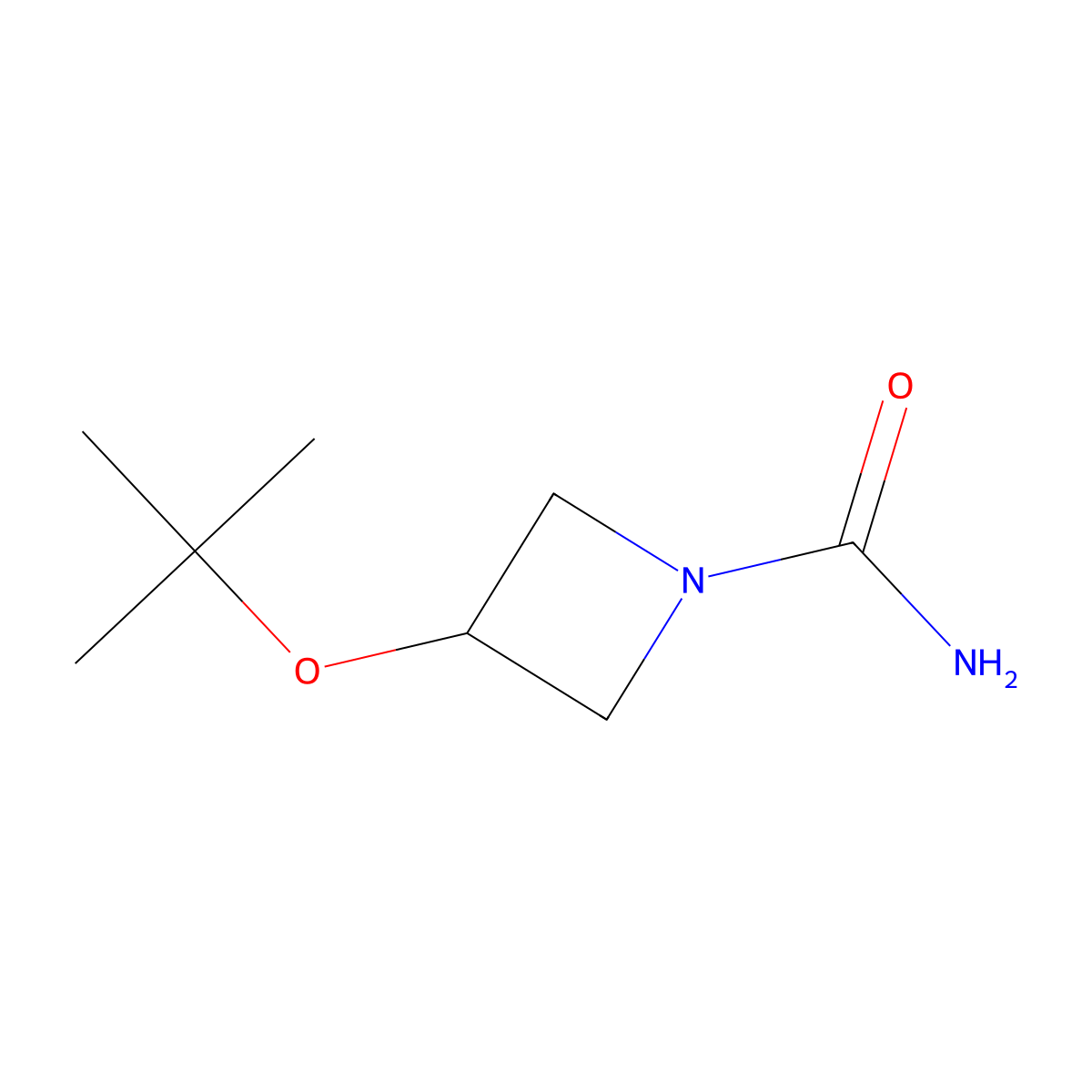 3-(Tert-butoxy)azetidine-1-carboxamide molecular structure, CAS 2157999-93-2