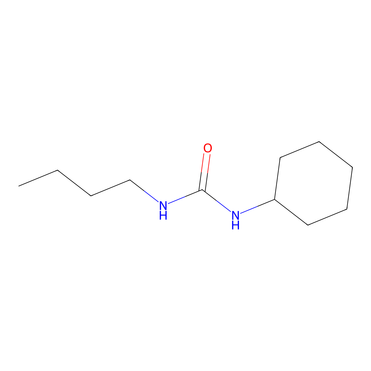 1-Butyl-3-cyclohexylurea molecular structure, CAS 2158-01-2
