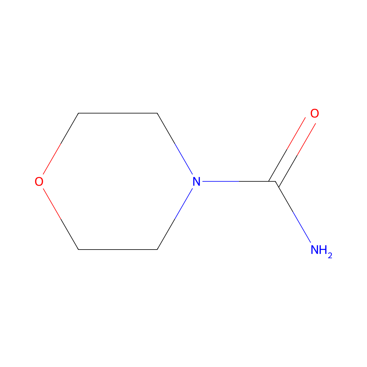 Morpholine-4-carboxamide molecular structure, CAS 2158-02-3