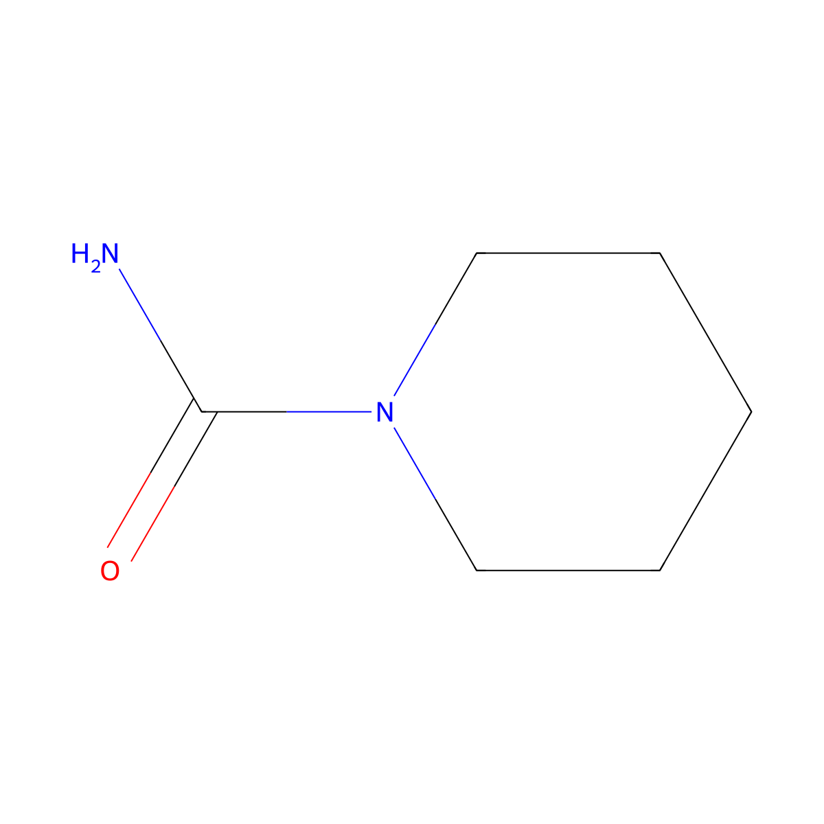 1-Piperidinecarboxamide molecular structure, CAS 2158-03-4