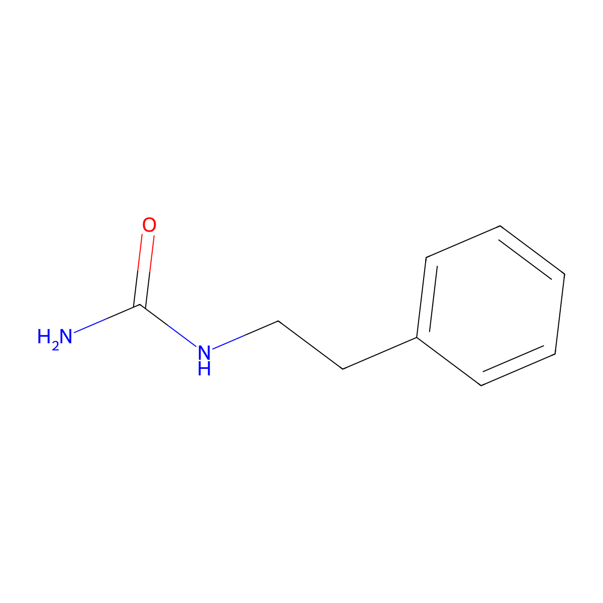 Phenethylurea molecular structure, CAS 2158-04-5