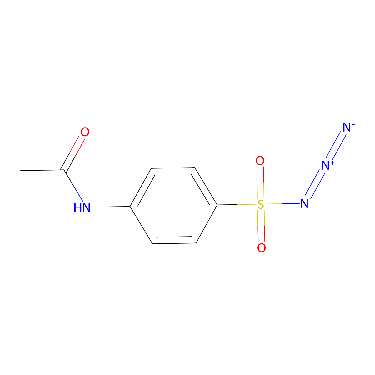4-Acetamidobenzenesulfonyl azide molecular structure, CAS 2158-14-7