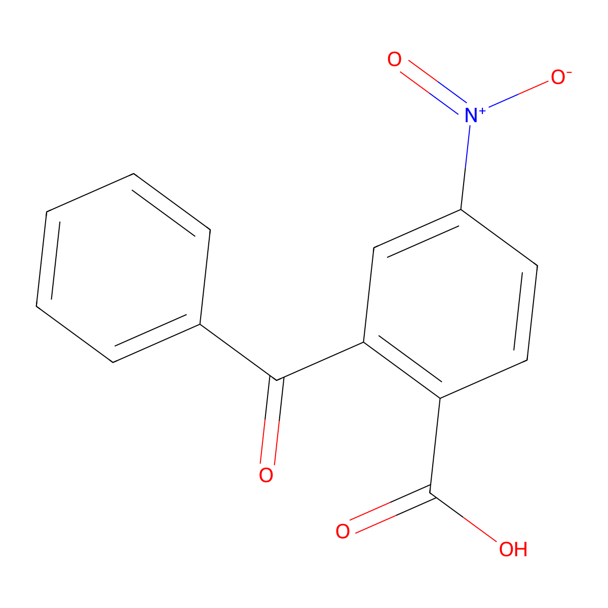 2-Benzoyl-4-nitrobenzoic acid molecular structure, CAS 2158-91-0