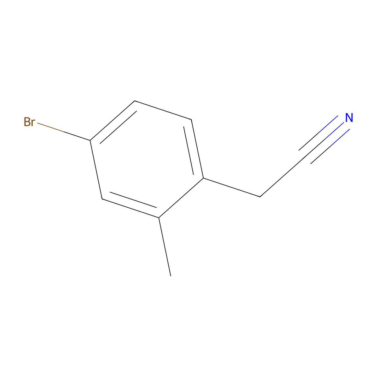 2-(4-Bromo-2-methylphenyl)acetonitrile molecular structure, CAS 215800-05-8
