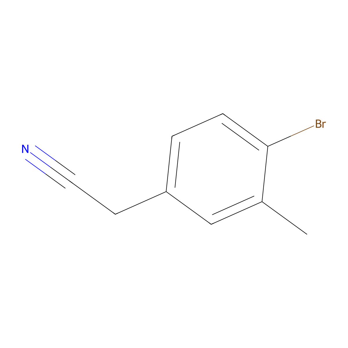 2-(4-Bromo-3-methylphenyl)acetonitrile molecular structure, CAS 215800-25-2