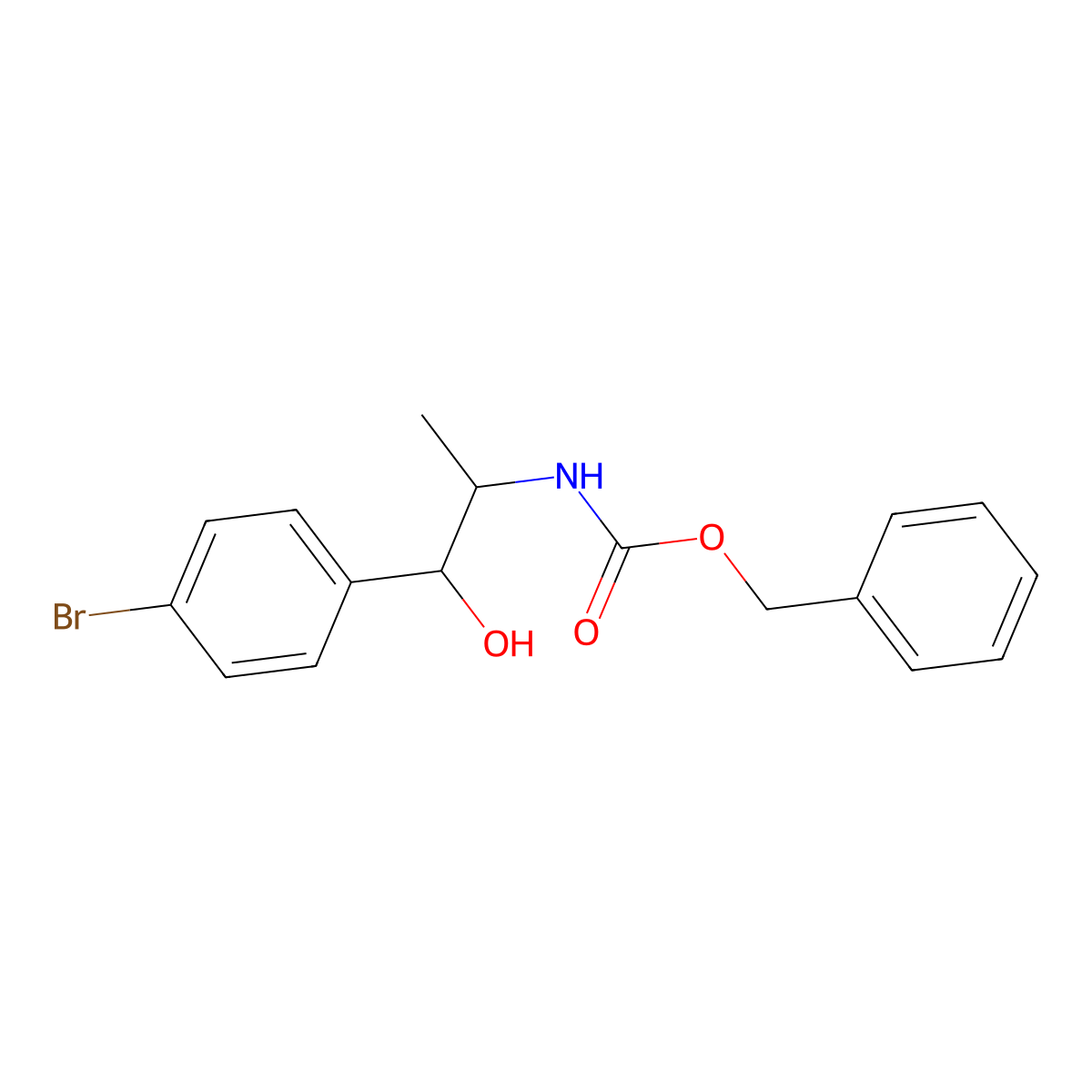 benzyl N-[1-(4-bromophenyl)-1-hydroxypropan-2-yl]carbamate molecular structure, CAS 2158006-66-5