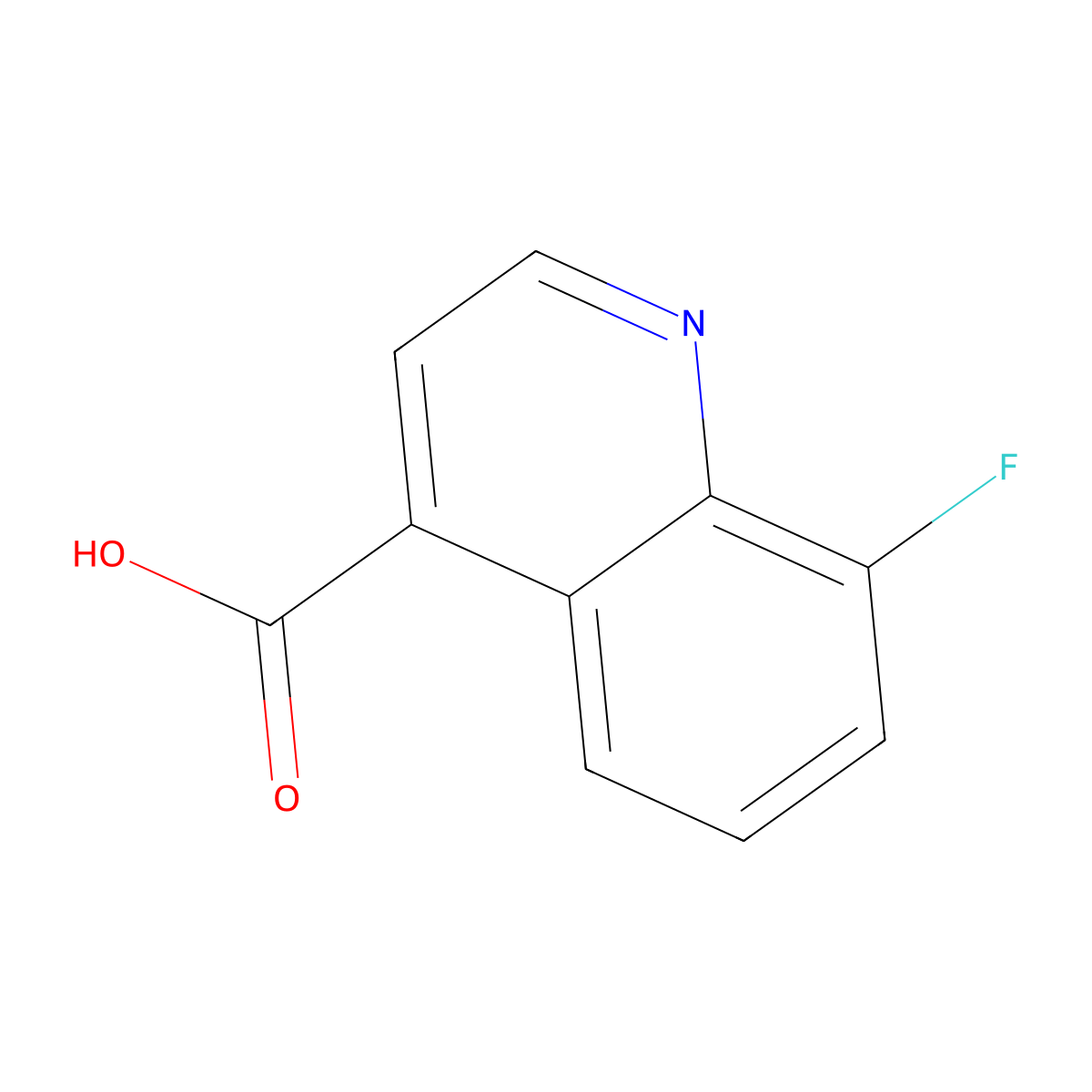 8-Fluoroquinoline-4-carboxylic acid molecular structure, CAS 215801-73-3