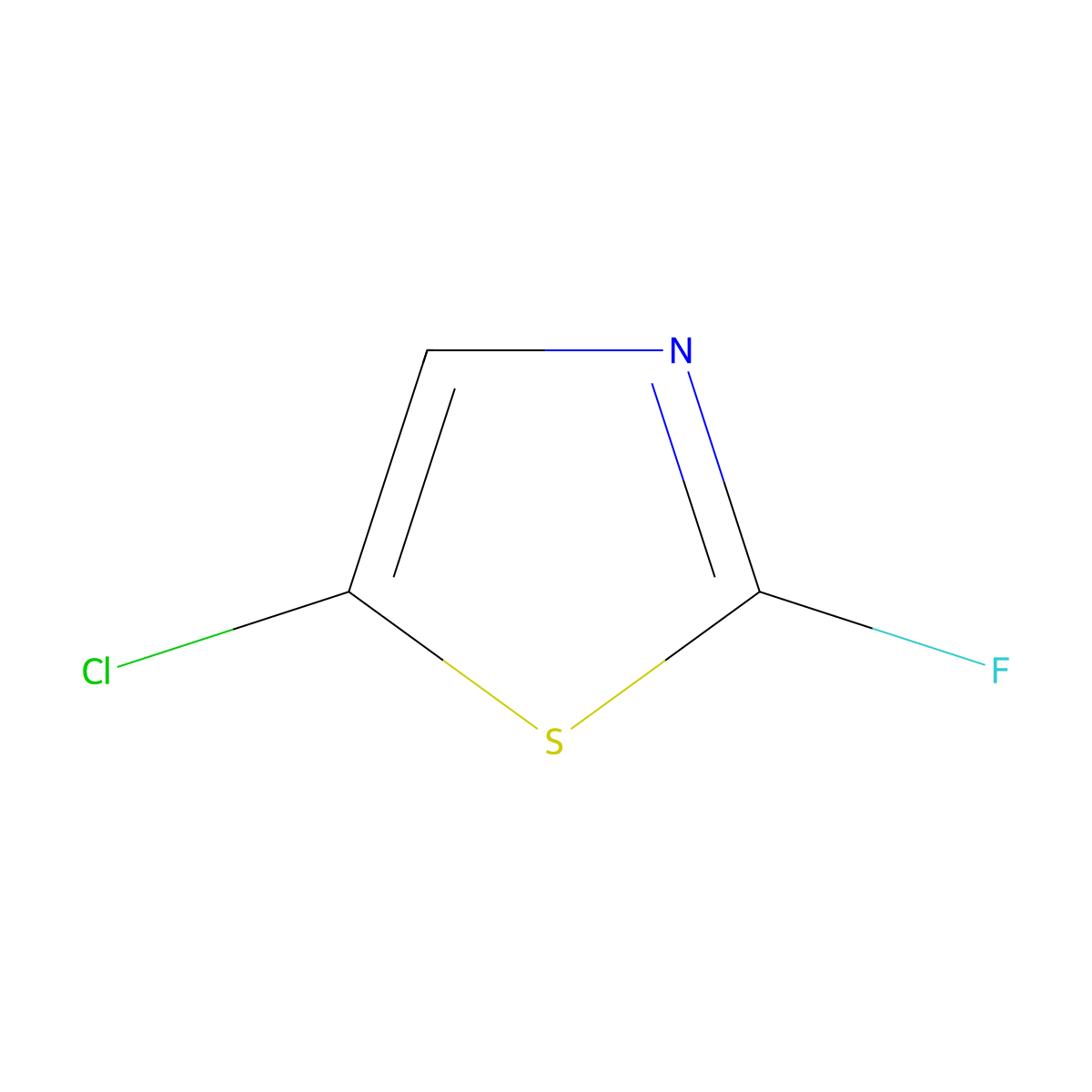 5-Chloro-2-fluoro-1,3-thiazole molecular structure, CAS 2158030-05-6