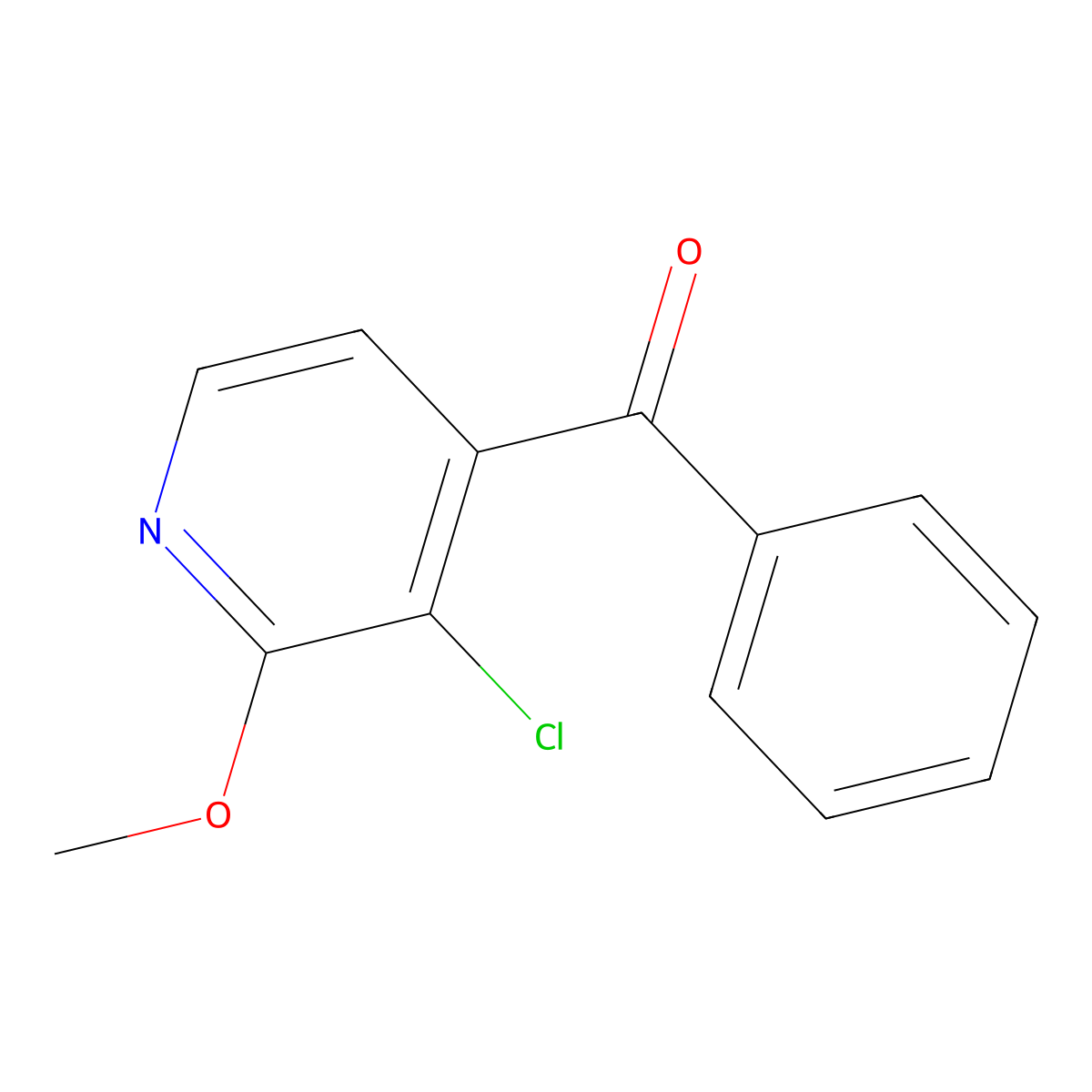 (3-Chloro-2-methoxypyridin-4-yl)(phenyl)methanone molecular structure, CAS 2158055-12-8