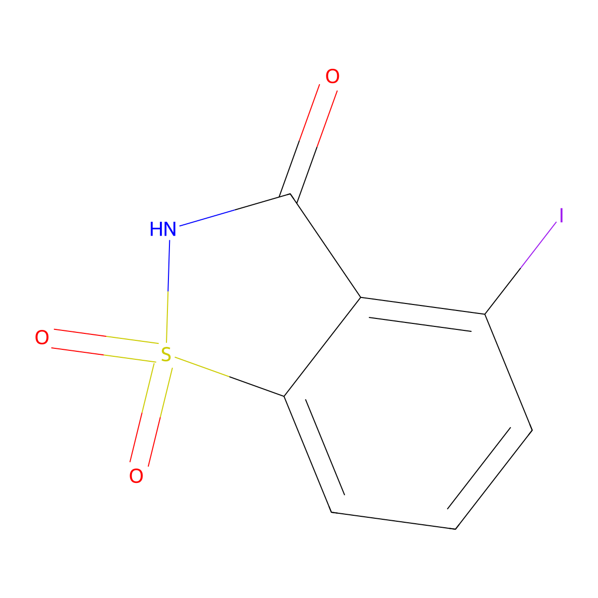 4-Iodo-2,3-dihydro-1lambda6,2-benzothiazole-1,1,3-trione molecular structure, CAS 215808-67-6