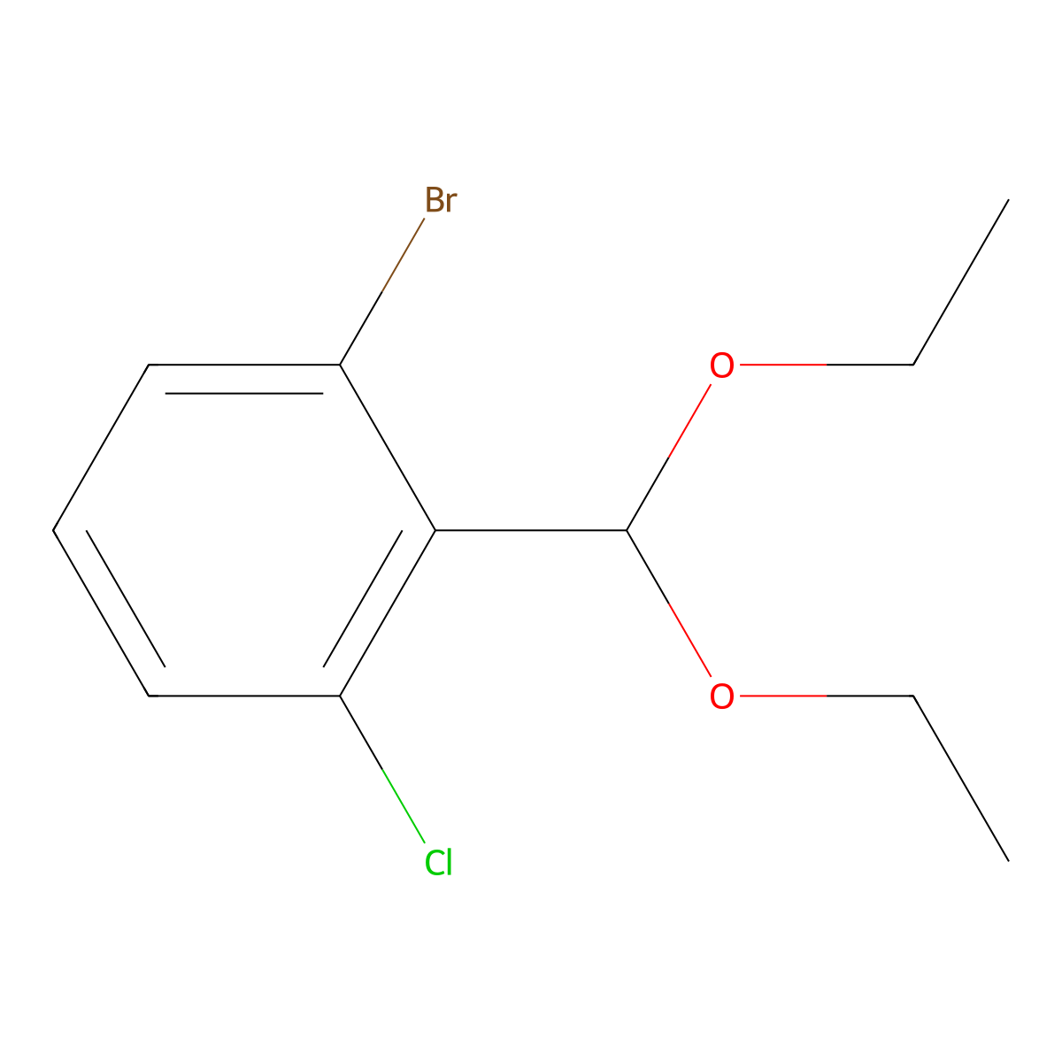 1-Bromo-3-chloro-2-(diethoxymethyl)benZene molecular structure, CAS 2158092-59-0