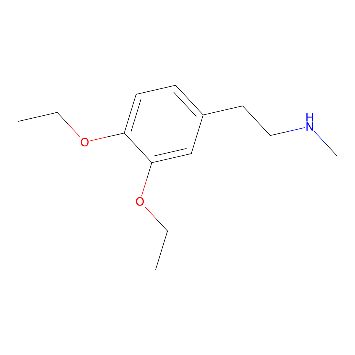 [2-(3,4-Diethoxyphenyl)ethyl](methyl)amine molecular structure, CAS 21581-36-2