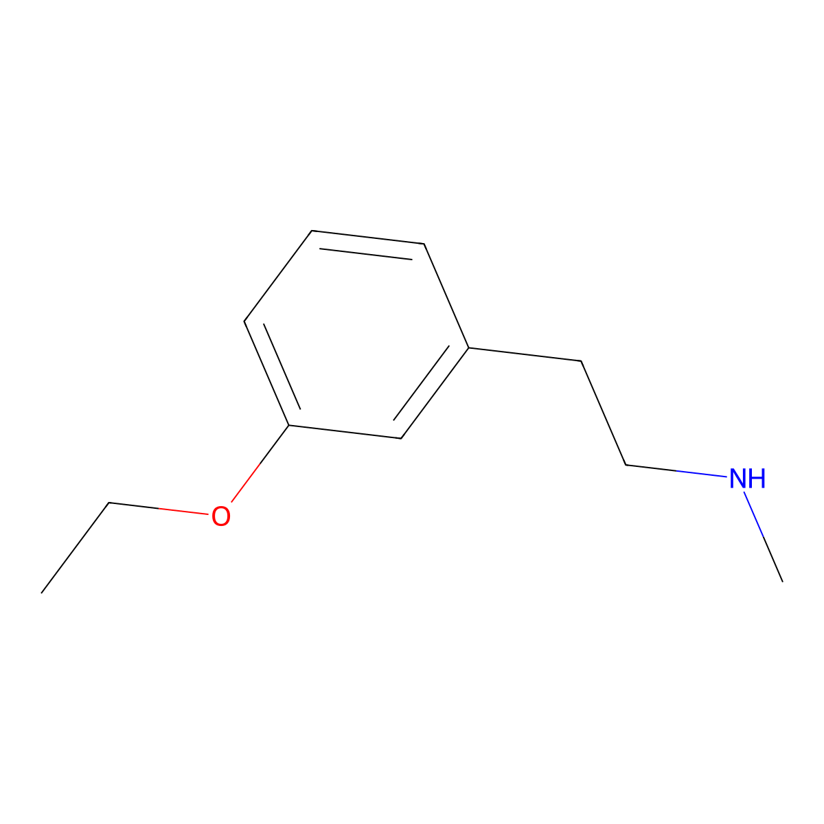 N-Methyl-3-ethoxy-benzeneethanamine molecular structure, CAS 21581-46-4
