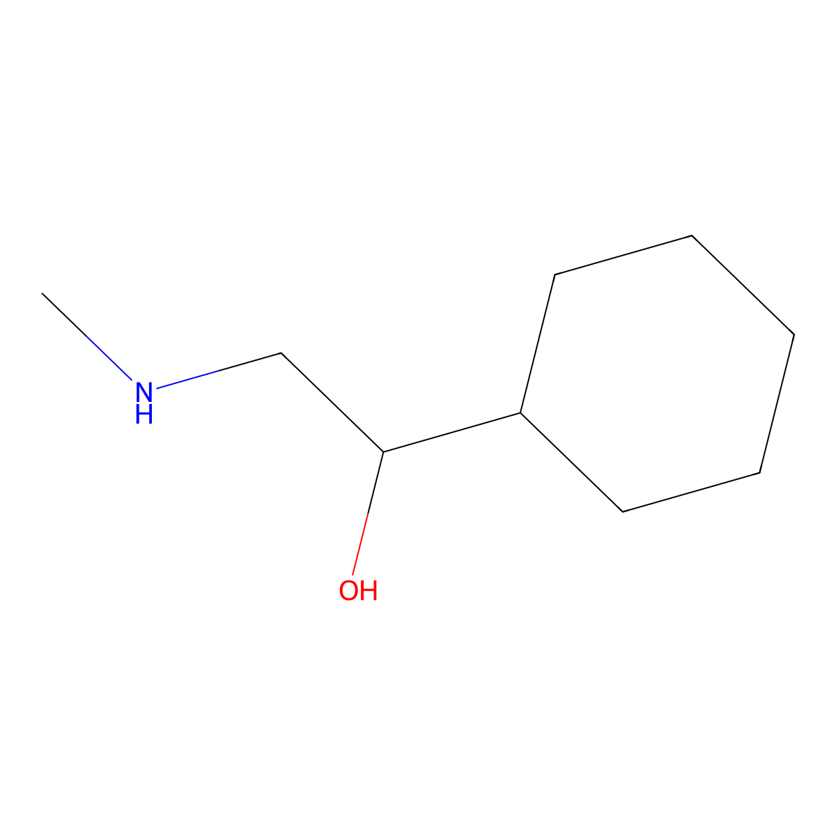 1-Cyclohexyl-2-(methylamino)ethan-1-ol molecular structure, CAS 21581-48-6