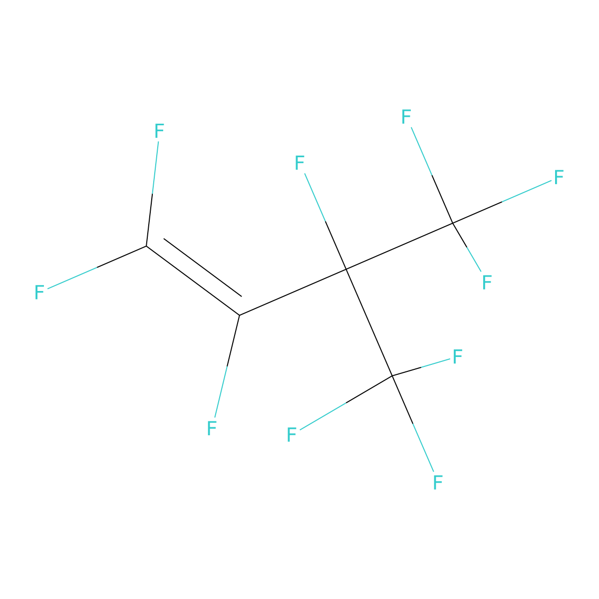 1,1,2,3,4,4,4-Heptafluoro-3-(trifluoromethyl)but-1-ene molecular structure, CAS 21581-82-8